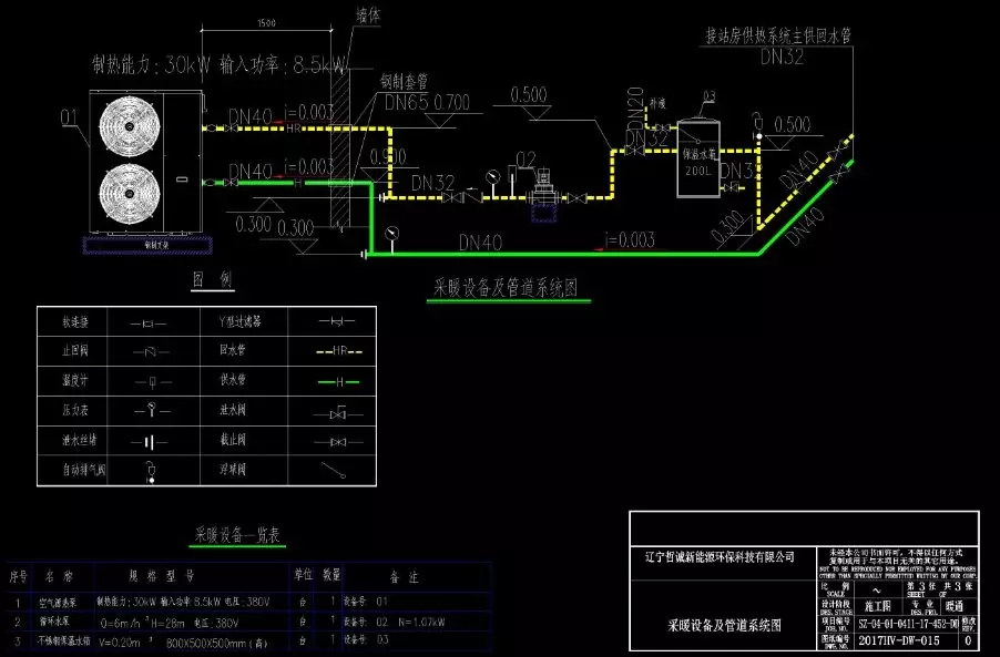 空氣源熱泵采暖工程設(shè)計圖 空氣源熱泵采暖工程設(shè)計圖